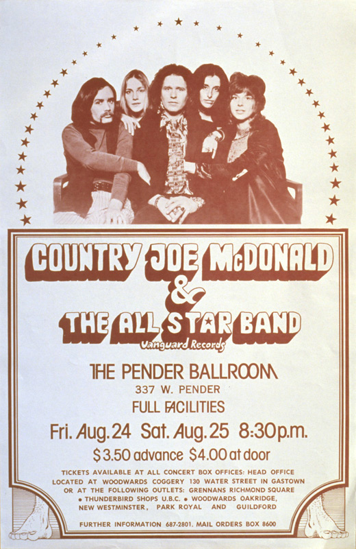 Country Joe McDonald & The All Star Band @ Pender Ballroom