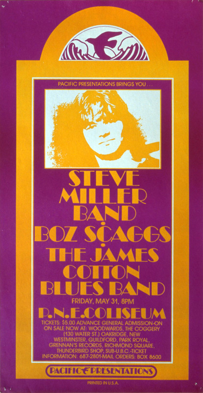 Steve Miller Band, Boz Scaggs, James Cotton @ PNE Coliseum