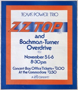 ZZ Top, Bachman Turner Overdrive @ The Commodore